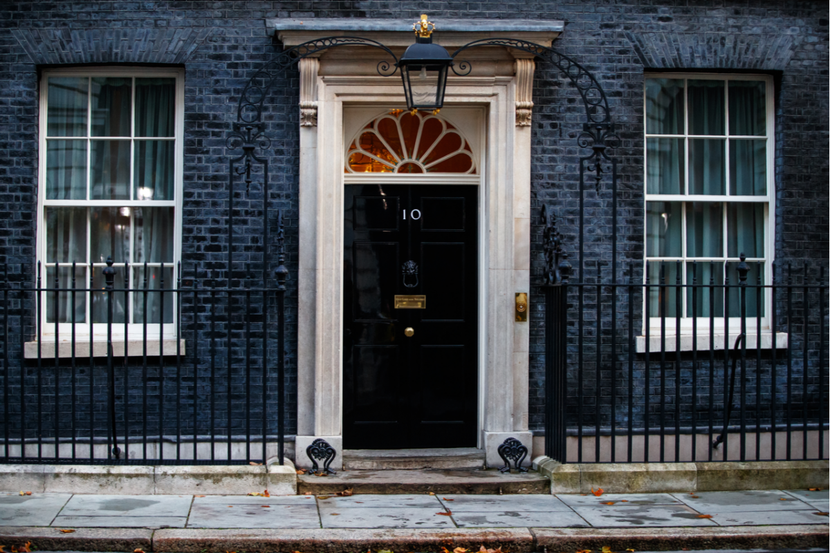 The door to number 10 Downing Street.