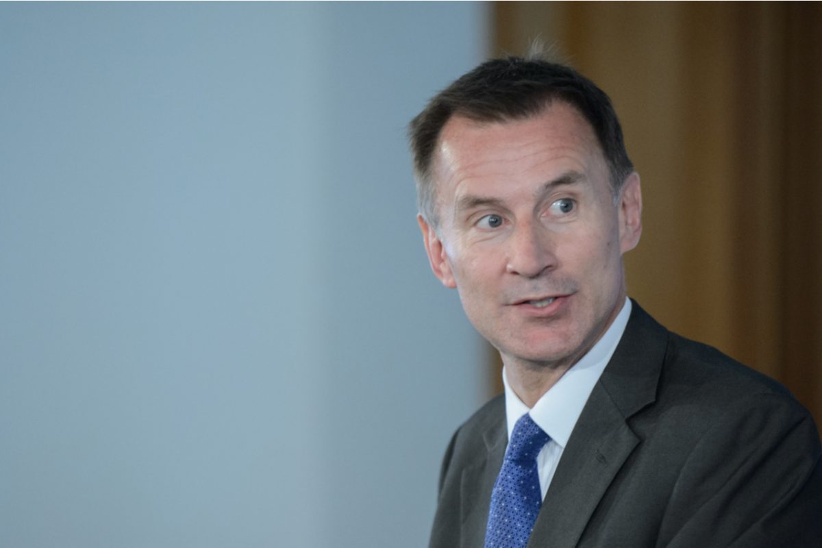 British chancellor of the Exchequer, Jeremy Hunt