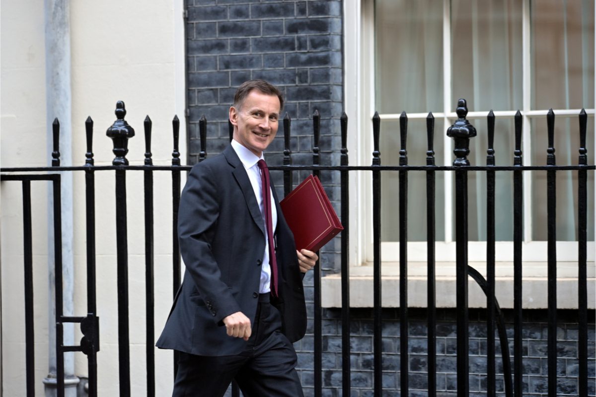 British chancellor of the Exchequer, Jeremy Hunt, arriving for a Cabinet meeting